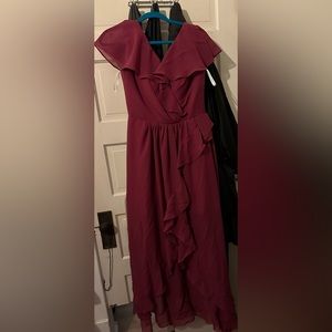 Burgundy dress